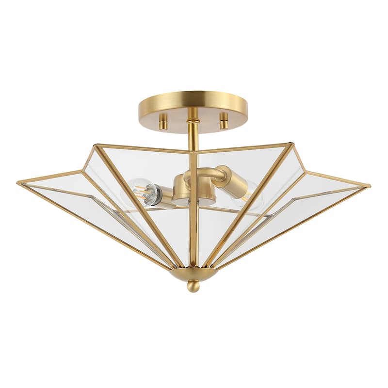 SAFAVIEH Lighting Nefisa Flush Mount - 16" W x 16" D x 9" H - 16Wx16Dx9H
