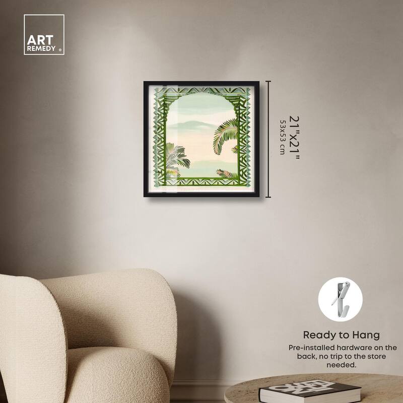 Palm View Vista Shadowbox by Art Remedy