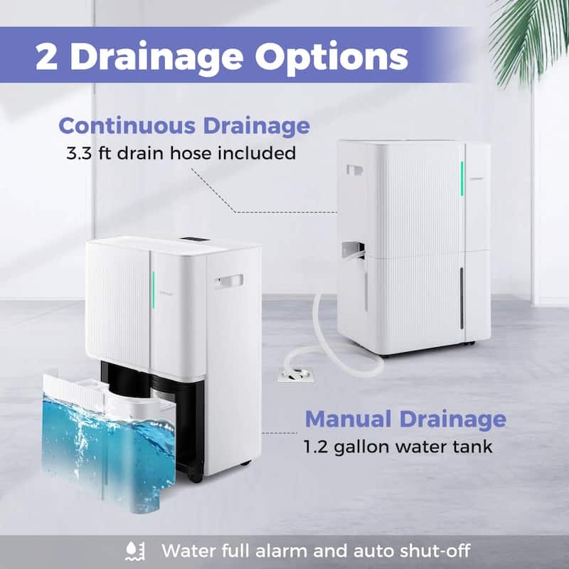 Costway 74 Pints Dehumidifier for Home 6000 Sq.Ft Dehumidifier with - See Details