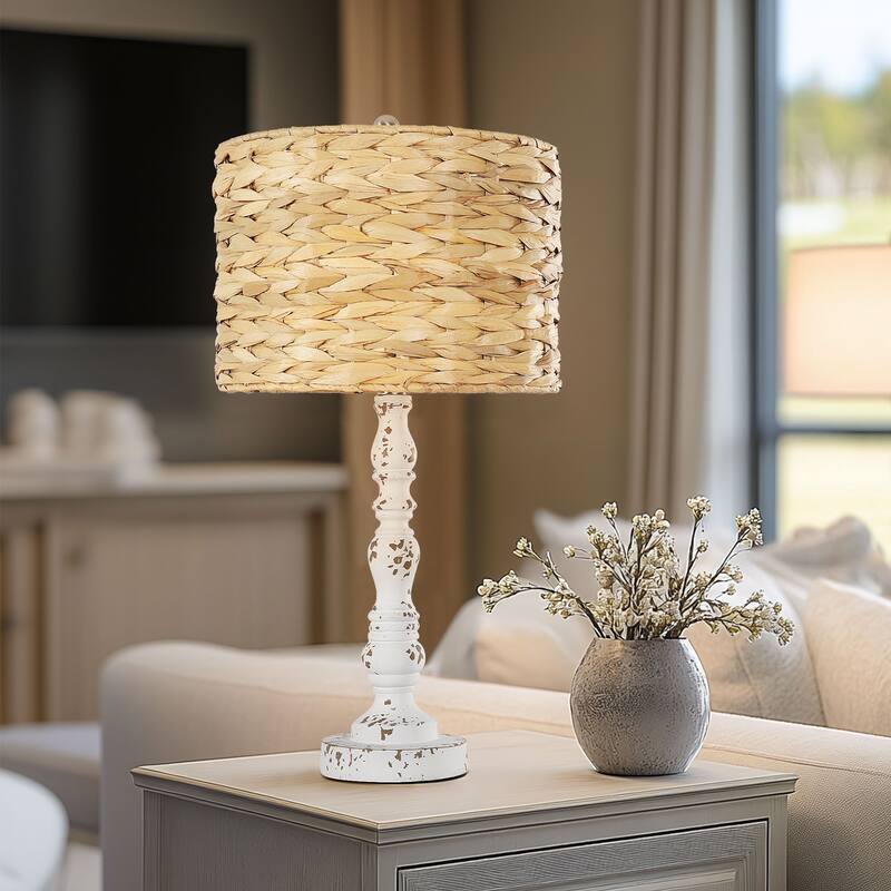Resin Table Lamps with Weaved Grass Shade
