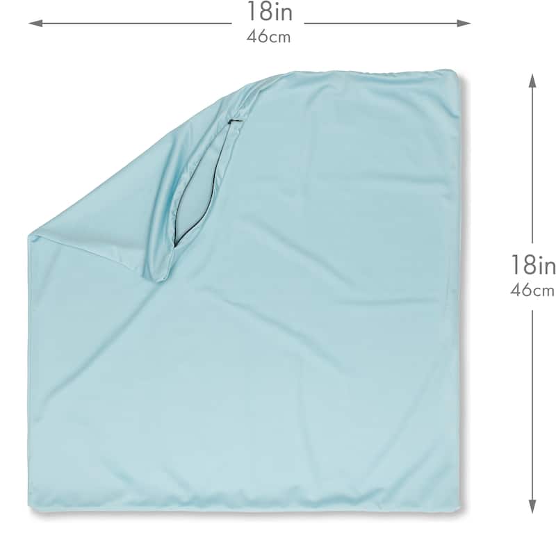Throw Pillow Cozy Soft Microbead Sweat Baby Blue: 1 Pc