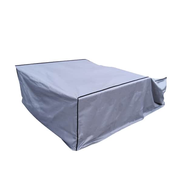 slide 1 of 4, 83"X60"X25" Outdoor Patio Furniture Set Covers Square Waterproof Furniture Cover,UV Protection,Silver gray