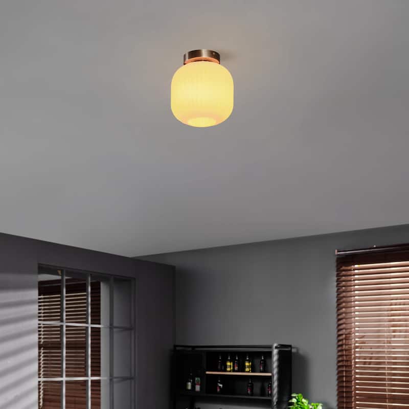 Globe Electric 91005472 Lily 8" Wide Semi-Flush Ceiling Fixture with