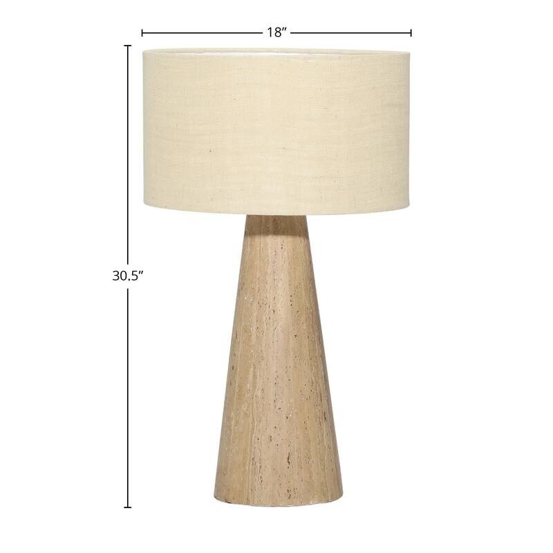 Jamestown 31" Tall Table Lamp with Jute, Natural with Beige Shade