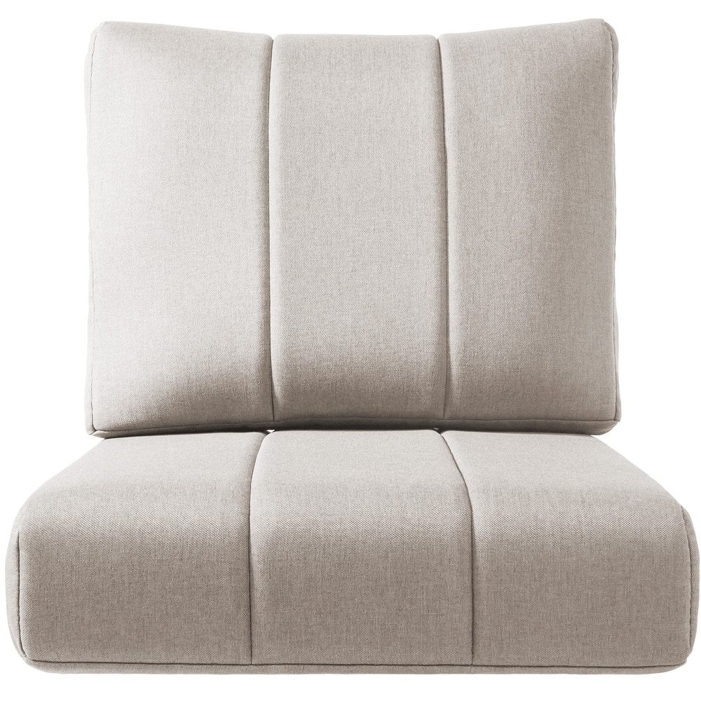 Meyreso 24" W x 24" D x 6" T Water & Fade Resistant Outdoor Lounge Chair Replacement Cushion Set