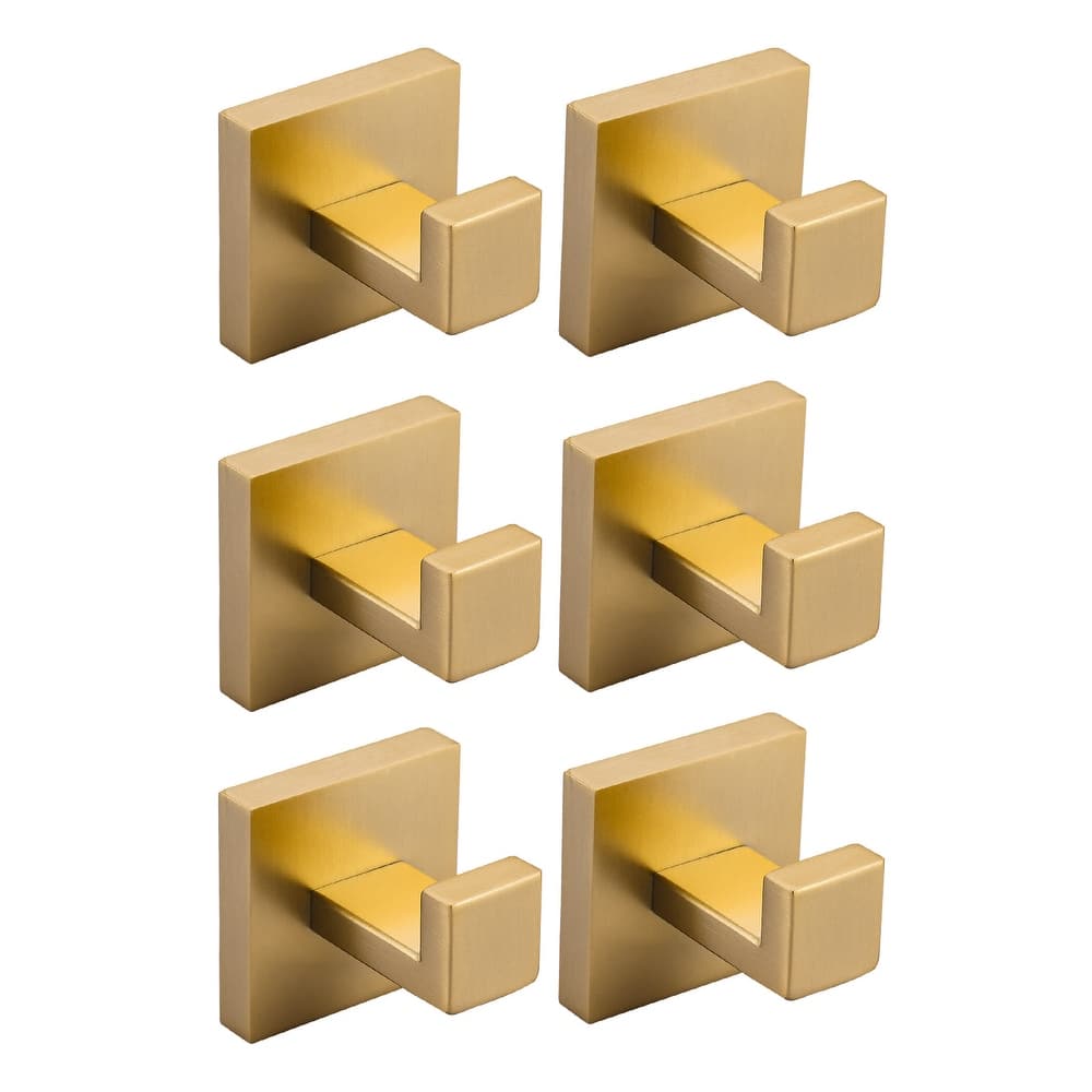 WOWOW J-Hook Wall Mount Robe/Towel Hook 6PCS