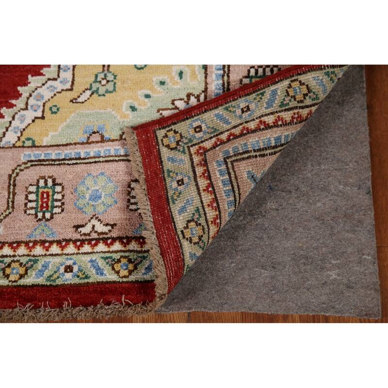 Geometric Turkish Oushak Area Rug Handmade Wool Carpet - 6'5"x 8'0"