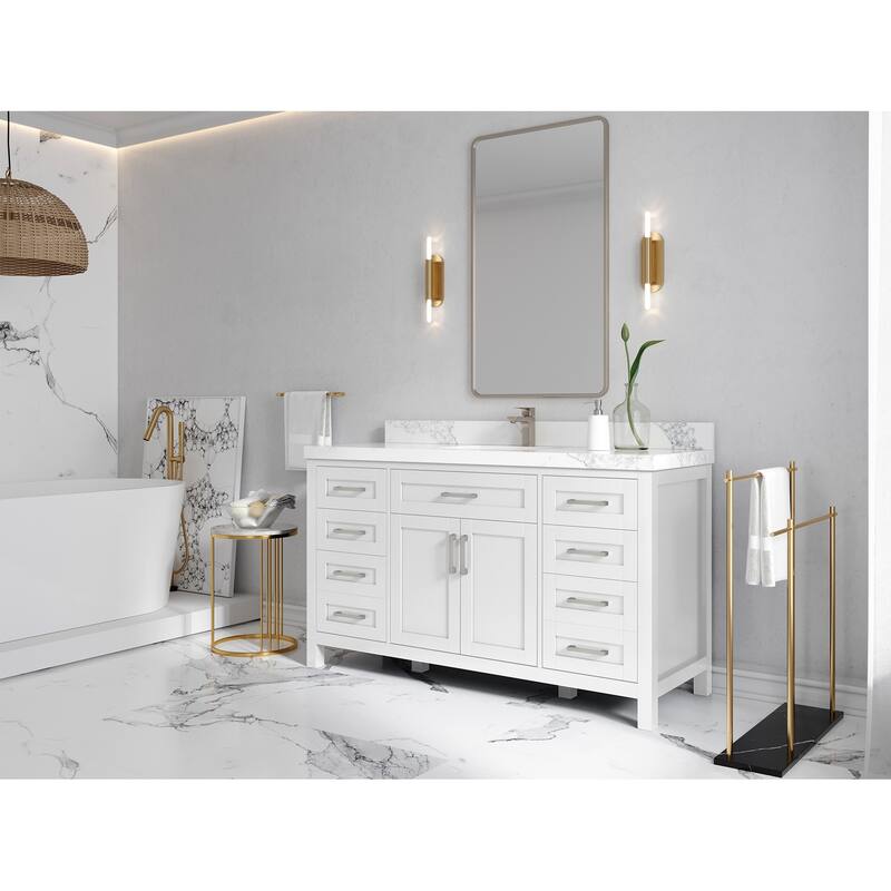Willow Collections 60 in. W x 22 in. D Cambridge Single Sink Bathroom Vanity with Countertop