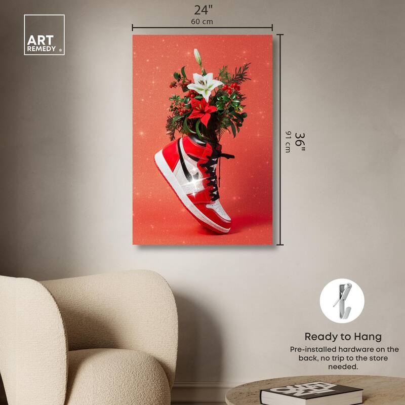Holiday Sneaker Canvas by Art Remedy, Gallery Wrapped
