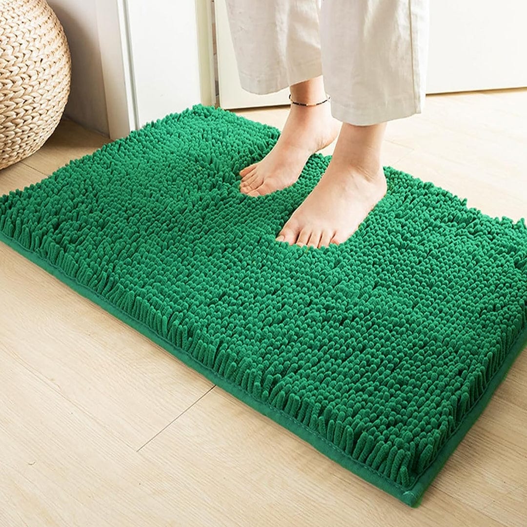 23"x15" - Hunter Green Soft Cozy Plush Chenille Bath Mat Bathroom Rug