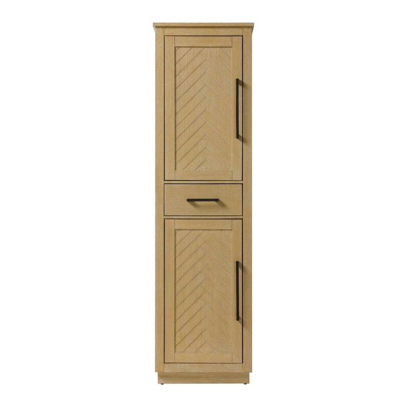 Raphael Bath Storage Cabinet (16-28 In.) - Linen oak - 20"