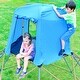 preview thumbnail 1 of 7, 10 ft Kids Climbing Dome with Canopy and Playmat for Backyard Fun - 120"L x 94.44"W x 120"H Blue