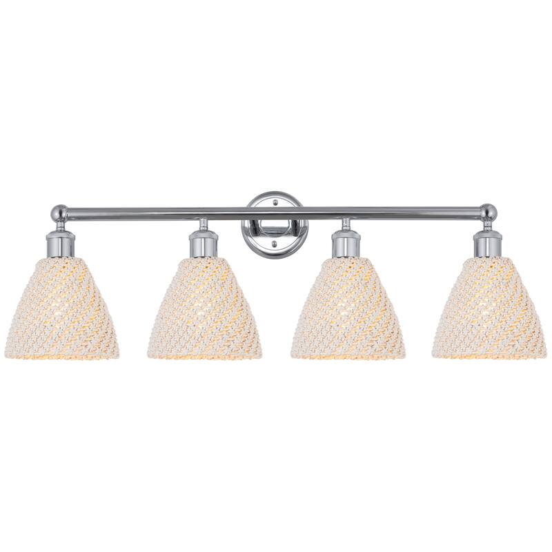 Innovations Lighting Endless Possibilities Edison - Bristol Natural - 4 Light 35" Bath Vanity Light - Polished Chrome