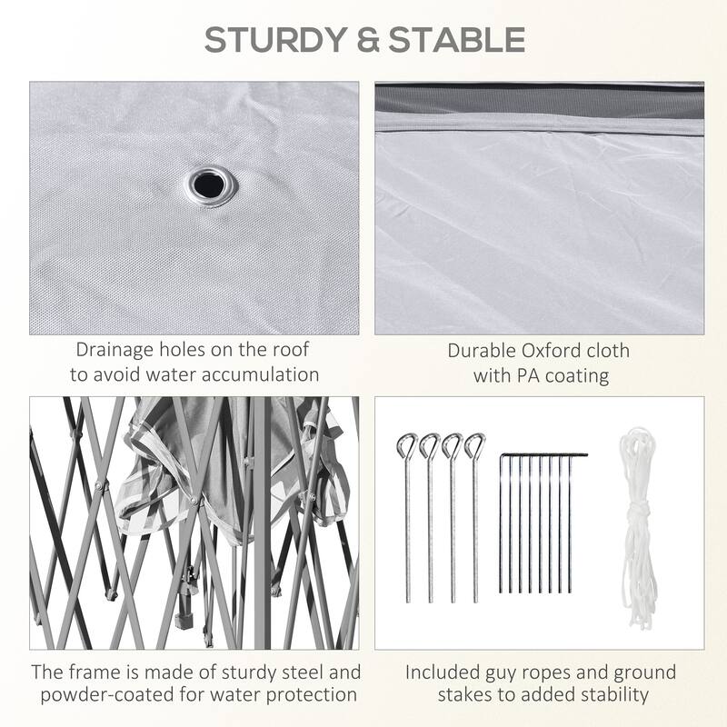 11x11 Foot Pop Up Canopy Tent with Netting, Instant Gazebo Sun Shelter for Outdoor, Garden, Patio