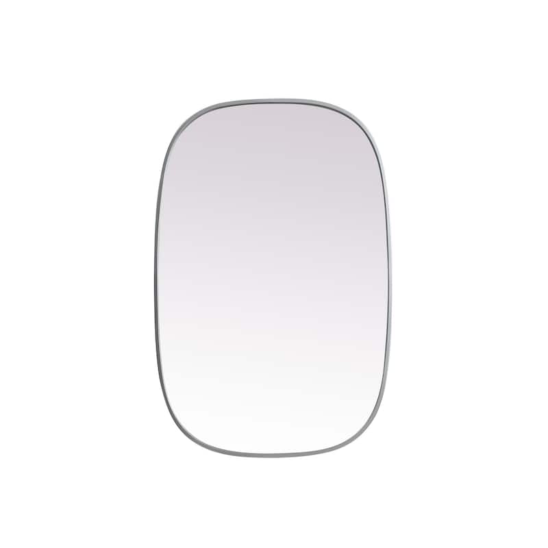 Elegant Lighting MR2B2436 Brynn 24" W x 36" H Modern Oval Bathroom - Silver