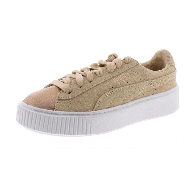 puma suede platform cream
