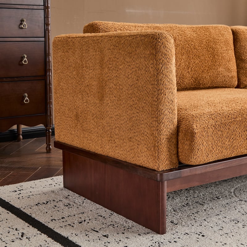 Christopher Knight Home - Luxe Modern Upholstered Sofa with Solid Wood Base