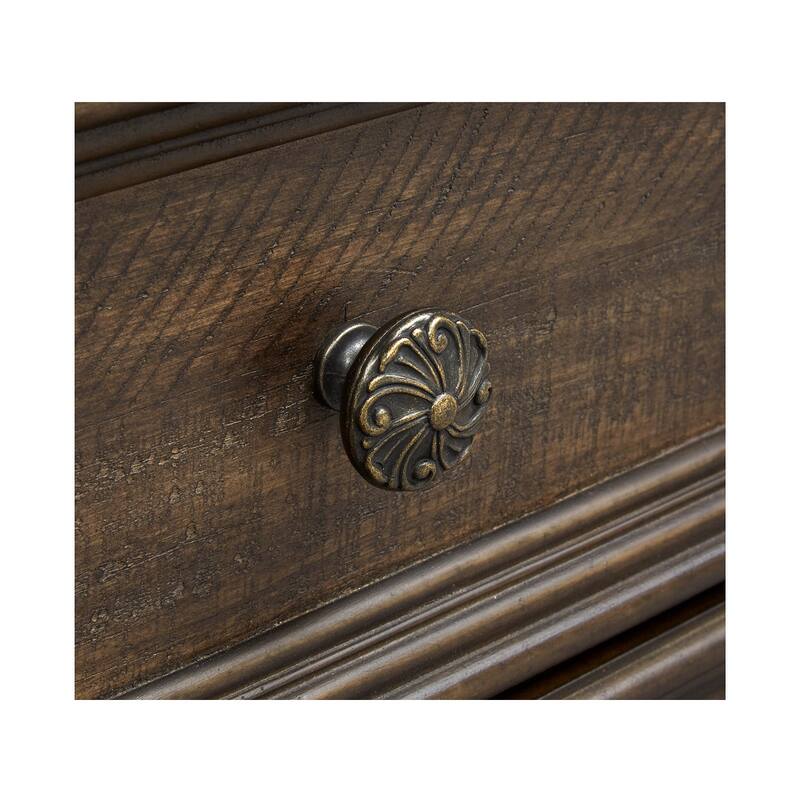Magnussen Home Durango Willadeene Brown Drawer Dresser with Shaped Mirror