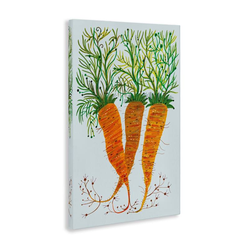 Stupell Whimsical Garden Carrots Canvas Wall Art Design By Kay Widdowson