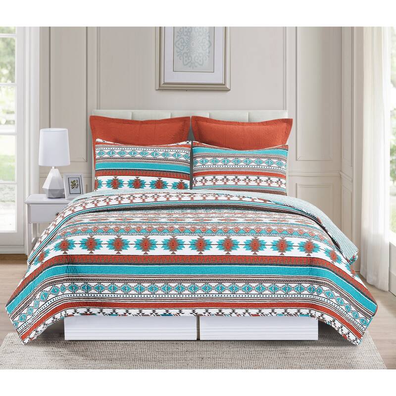 Aqua Valley Quilt Set