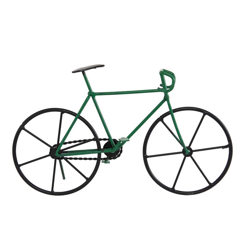 Multi Colored Metal Handmade Bike Sculpture (Set of 4)