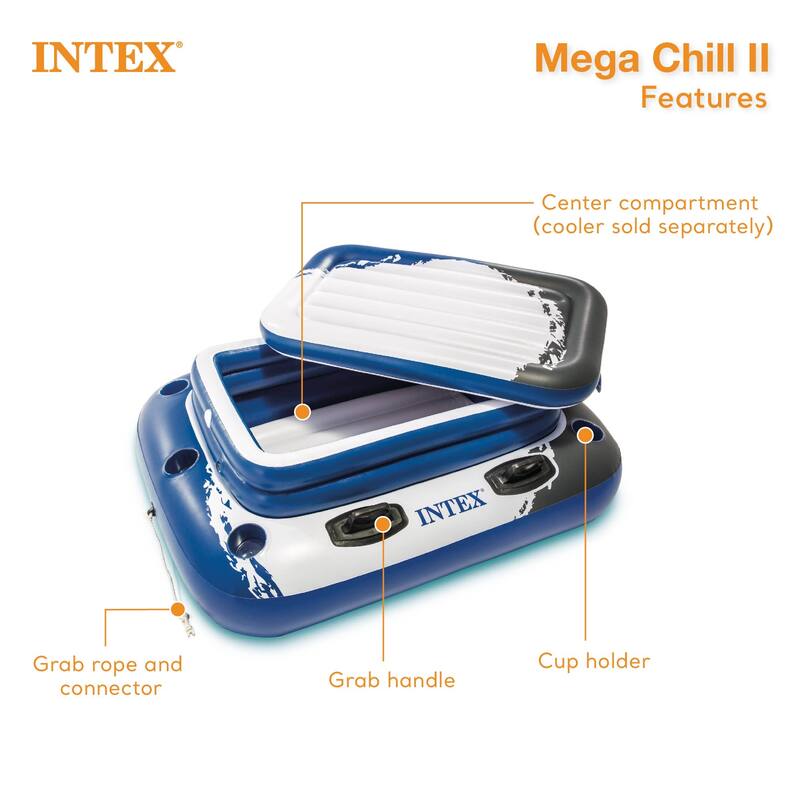 Intex 18ft x 9ft x 52in Ultra XTR Rectangular Pool, Floats (2 Pack), and Cooler