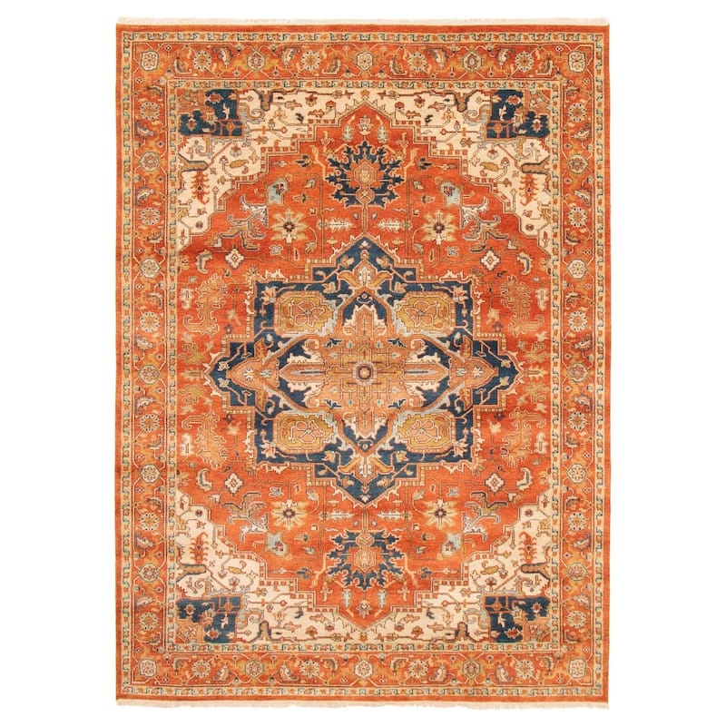 ECARPETGALLERY Hand-knotted Jules Sultane Dark Copper Wool Rug - 8'1 x 11'0 - Dark Copper - 8'1 x 11'0