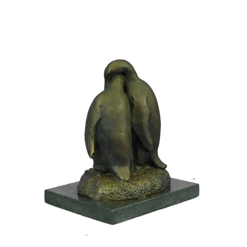 Antarctic Spring Penguins Bronze Sculpture Art Deco Figurine Art Statue Figure