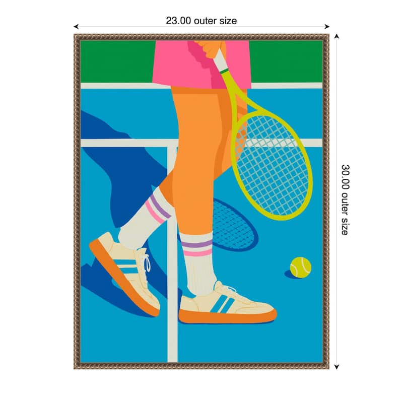 Tennis Player by Andreas Magnusson (23 x 30 in.), Framed Canvas Wall Art Print