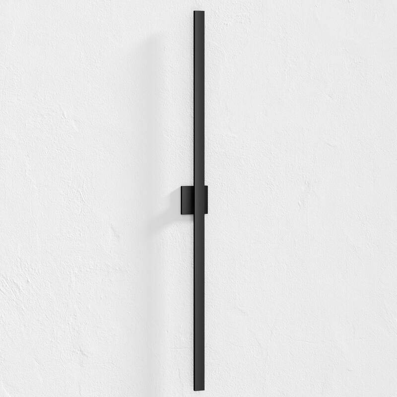 Black Aluminum LED Outdoor Wall Sconce Linear Wall Mounted Lights