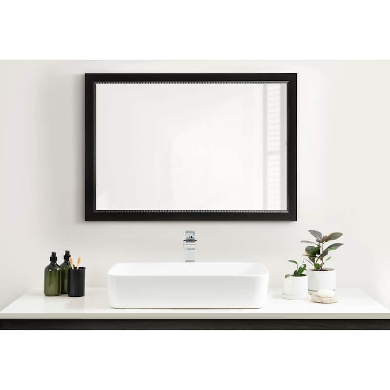 Kate and Laurel Monetta Rectangle Bathrom Wall Mirror