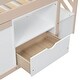 preview thumbnail 9 of 31, Twin Size Solid Wood Low Loft Bed with Stair, Drawer, and Shelf for Bedroom