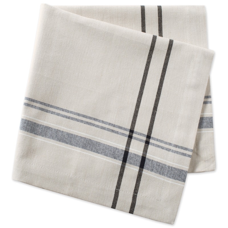 Design Imports Black French Stripe Napkin Set (Set of 6)