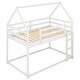 preview thumbnail 10 of 13, Twin over Twin Low Bunk Bed, House Bed with Ladder , White