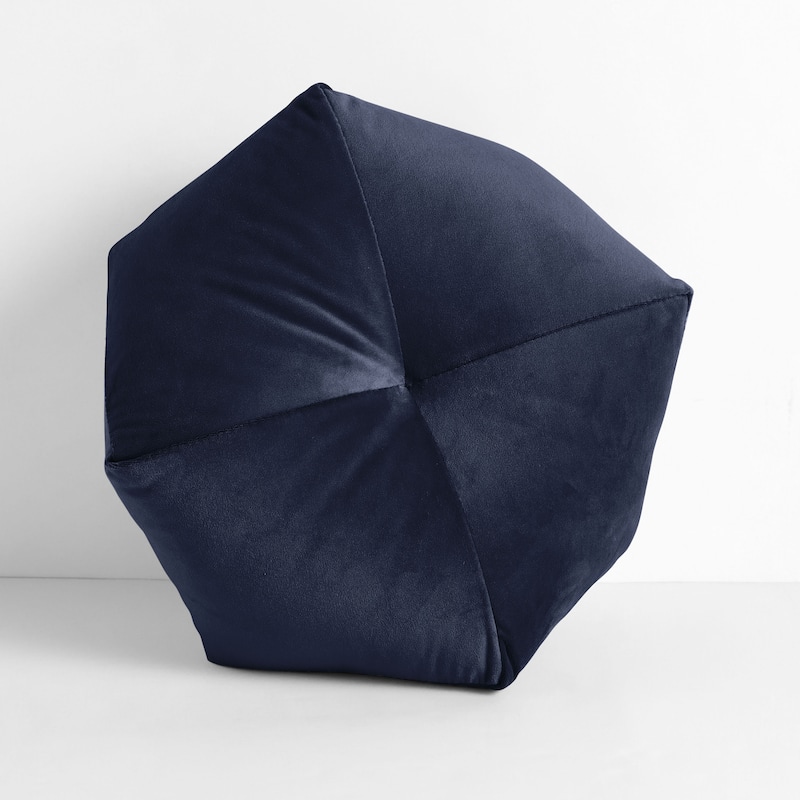 Sorra Home Solid Velvet Indoor Geometric Pillow Single