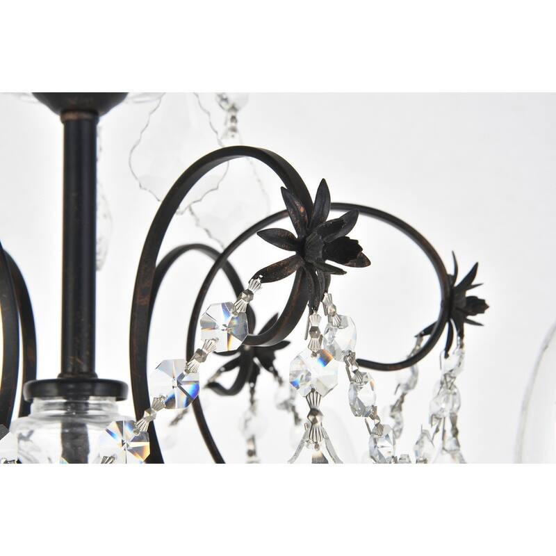 Fleur Illumination 6 light Dark Bronze Chandelier