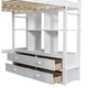 preview thumbnail 14 of 18, Full Size Multifunctional Loft Bed With Storage