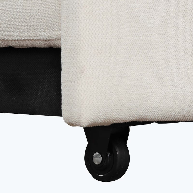 Classic and Cozy L-shape Pull-out Sleeper Sectional Sofa