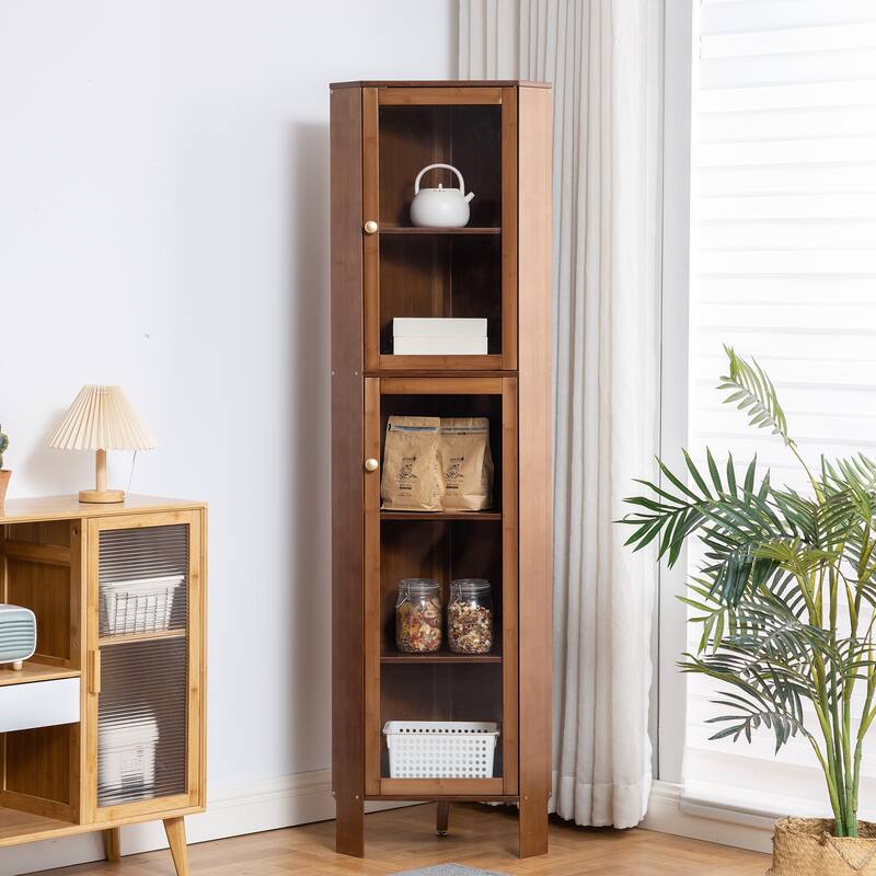 Wooden Cabinet with Doors and Shelves