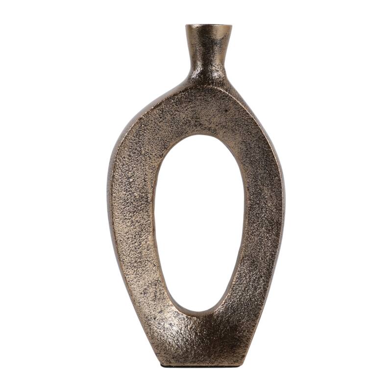 Modern Metal Open Cut Out Bud Vase - Tall Flower Vase