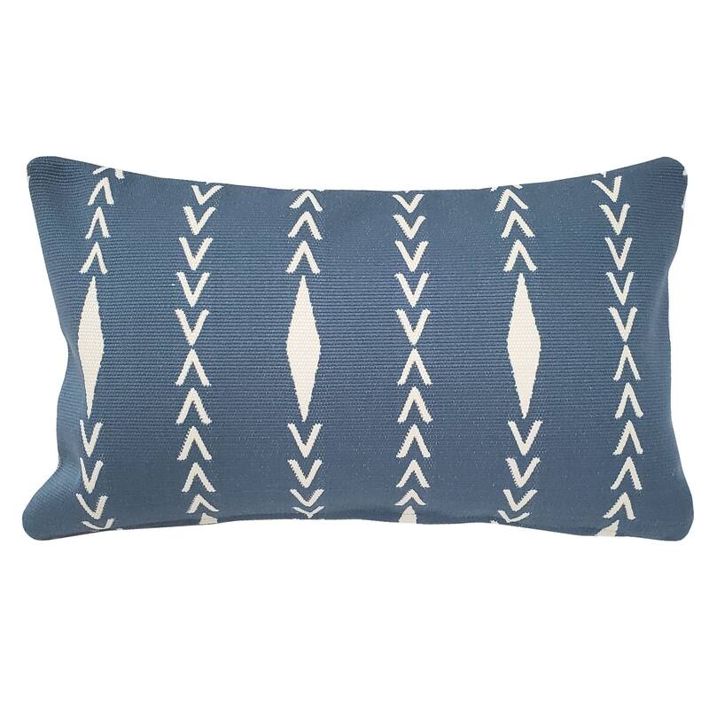 Diamond Ray Throw Pillow - Mineral Blue - 12" x 20" - Polyester