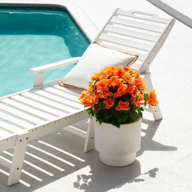 19-in UV Resistant Artificial Azalea Bush (Indoor/Outdoor) - Set of 3