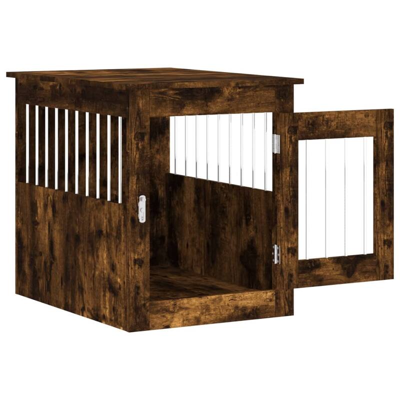 vidaXL Dog Crate with Door Doghouse Puppy Kennel Peg Cage Engineered Wood