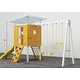 preview thumbnail 19 of 17, Forest - Modern Backyard Outdoor Swing Set 2 Swings And Trapeze Bar - Natural