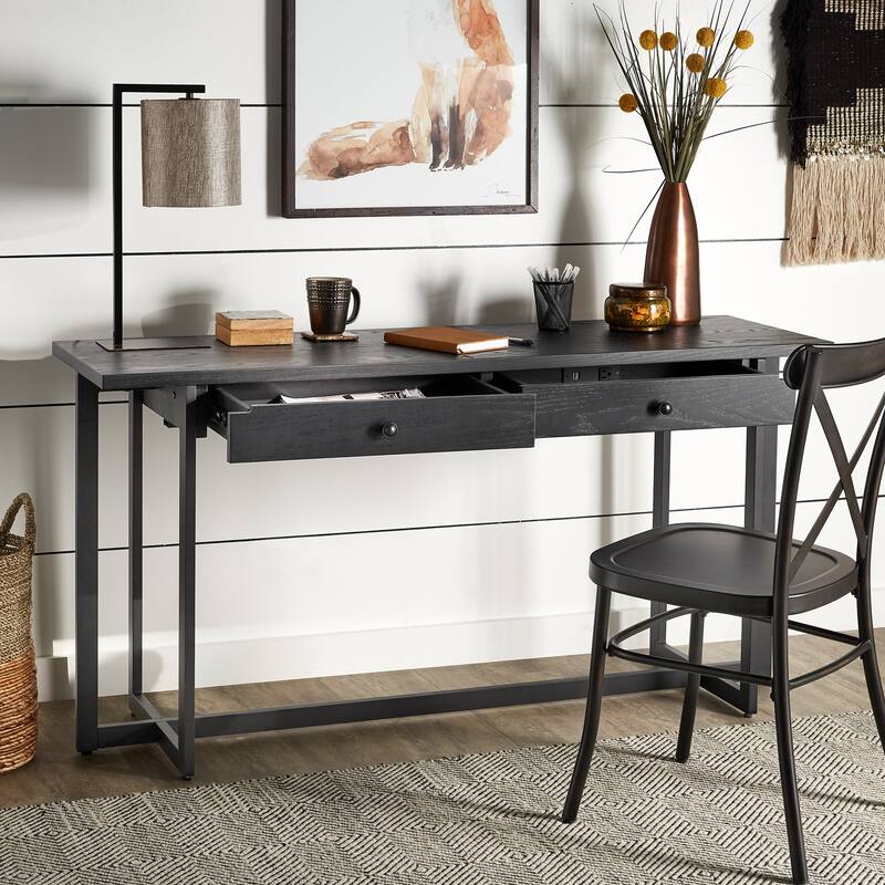 Frazer 2-Drawer Desk with Power Outlet by iNSPIRE Q Classic