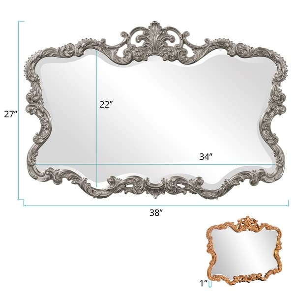 Allan Andrews Talida Mirror - Glossy Nickel - 27" x 38" x 1