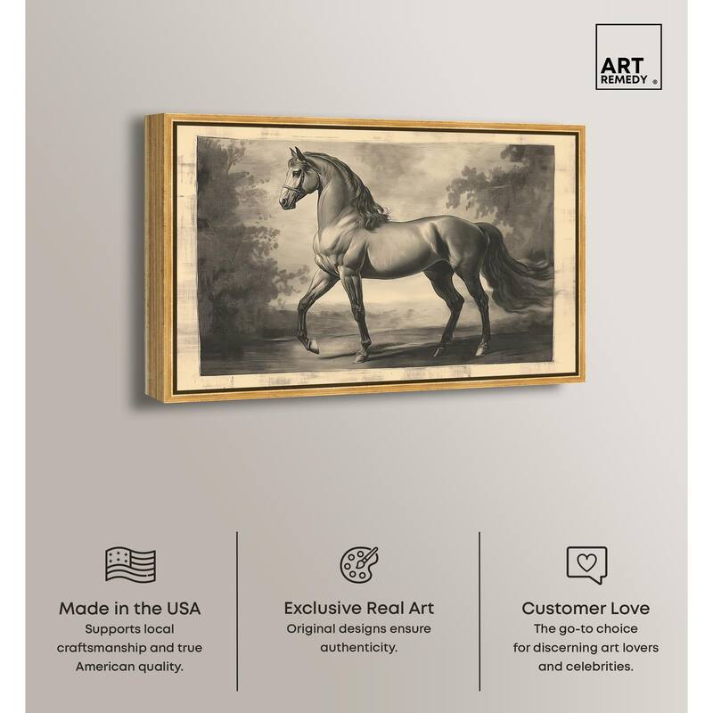 Sketch of a Stallion Canvas by Art Remedy