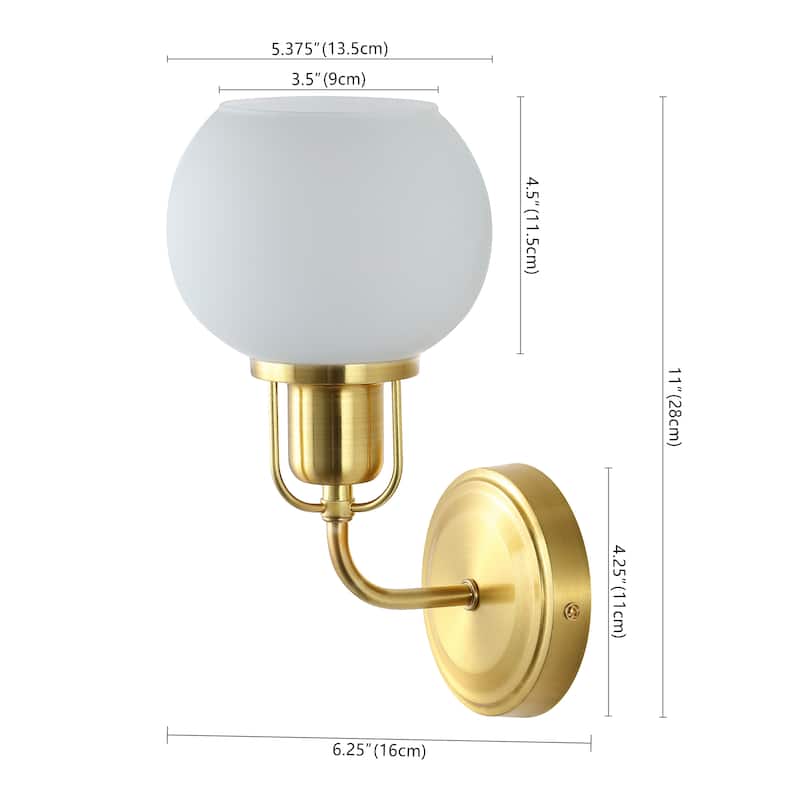 SAFAVIEH Lighting Lyudmyla Wall Sconce (Set of 2) - 5" W x 6" D x 11" H - 5Wx6Dx11H