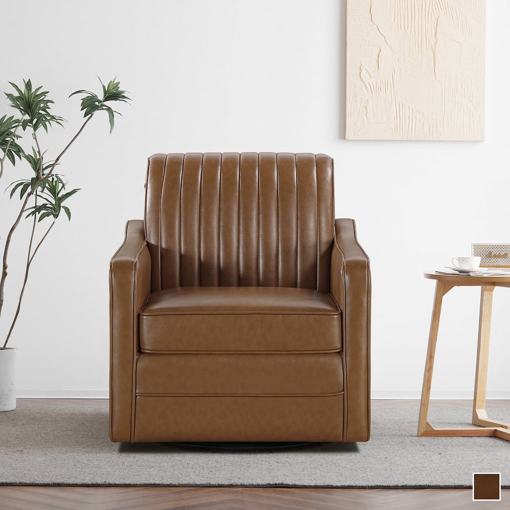 Seroa Faux Leather Swivel Chair