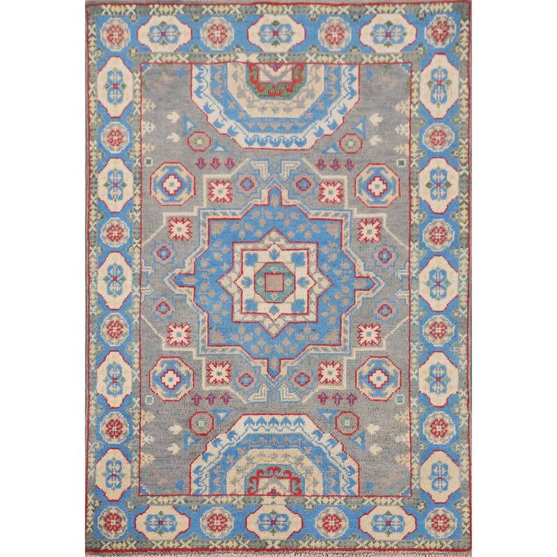 Kazak Accent Rug Handmade Traditional Foyer Wool Carpet - 2'9" x 4'0"